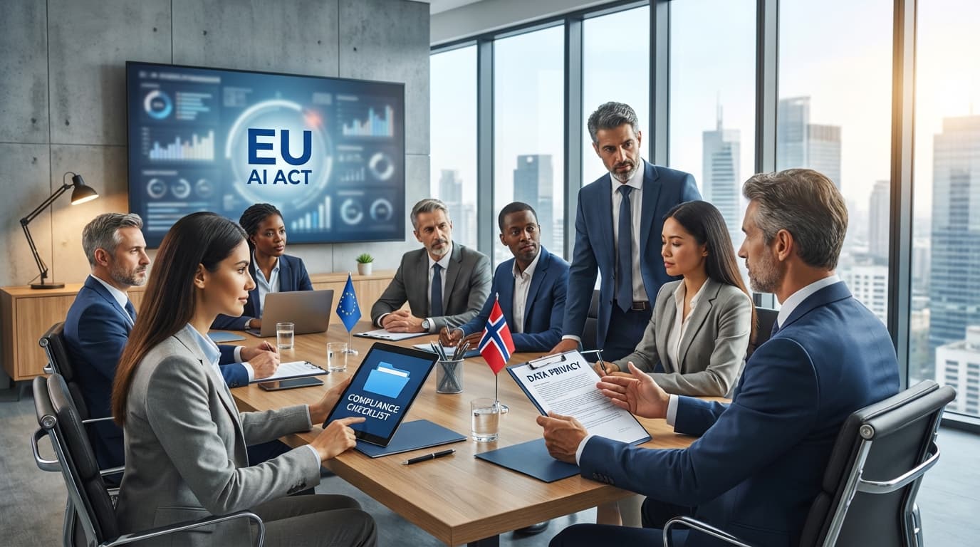 Cover Image for Hvordan sikre lovlig bruk av AI i din bedrift med EU AI Act